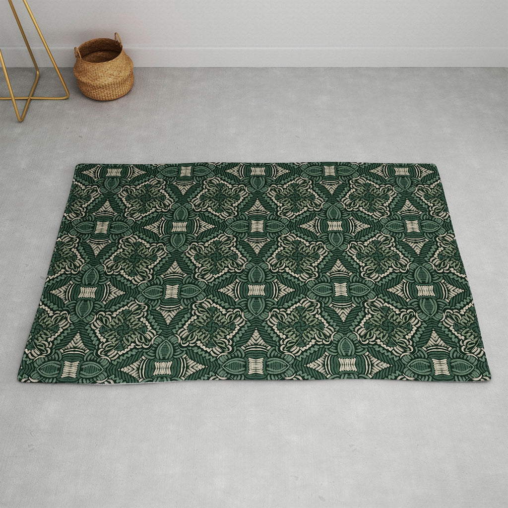 Marta Barragan Camarasa Intricate Forest Mosaic Area Rug