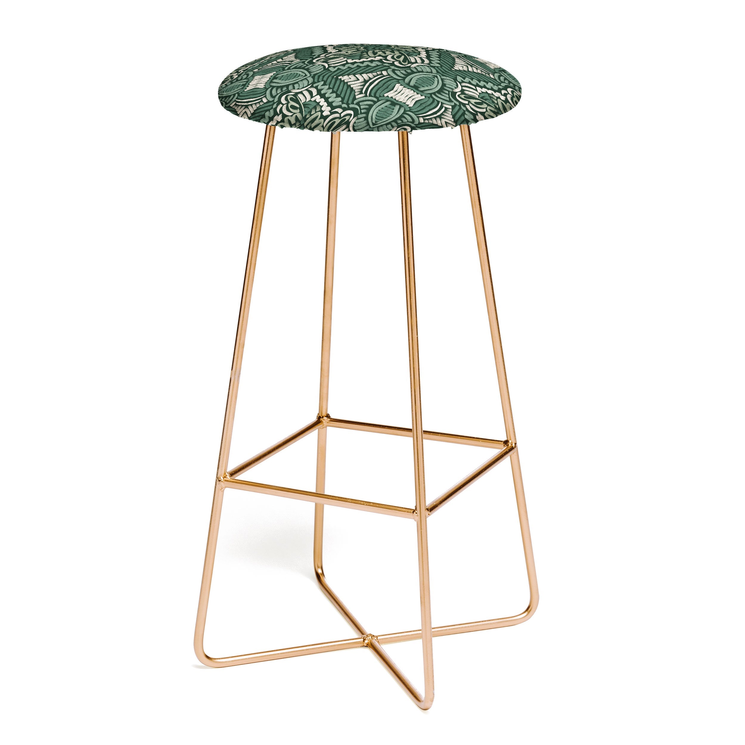 Marta Barragan Camarasa Intricate Forest Mosaic Bar Stool