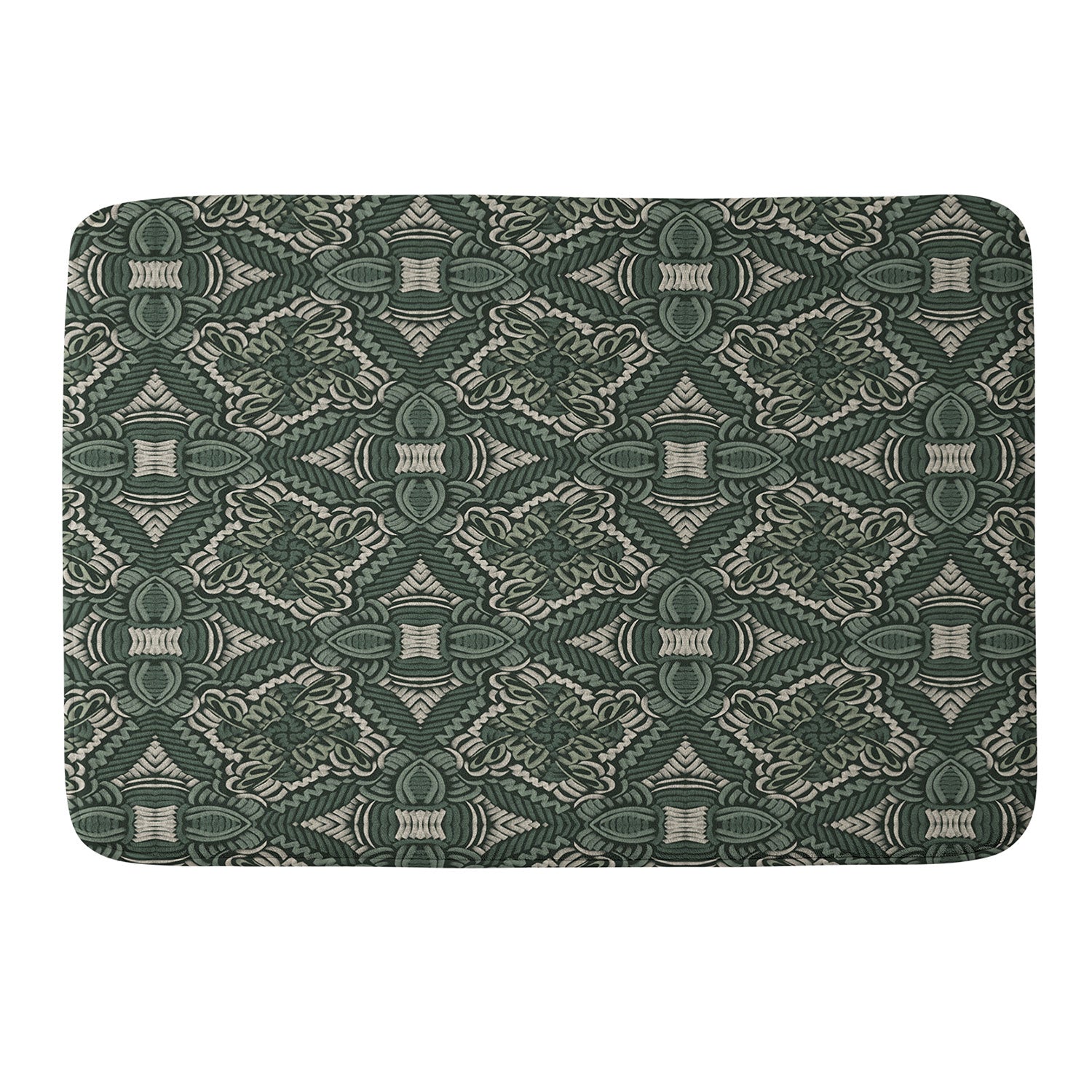 Marta Barragan Camarasa Intricate Forest Mosaic Memory Foam Bath Mat