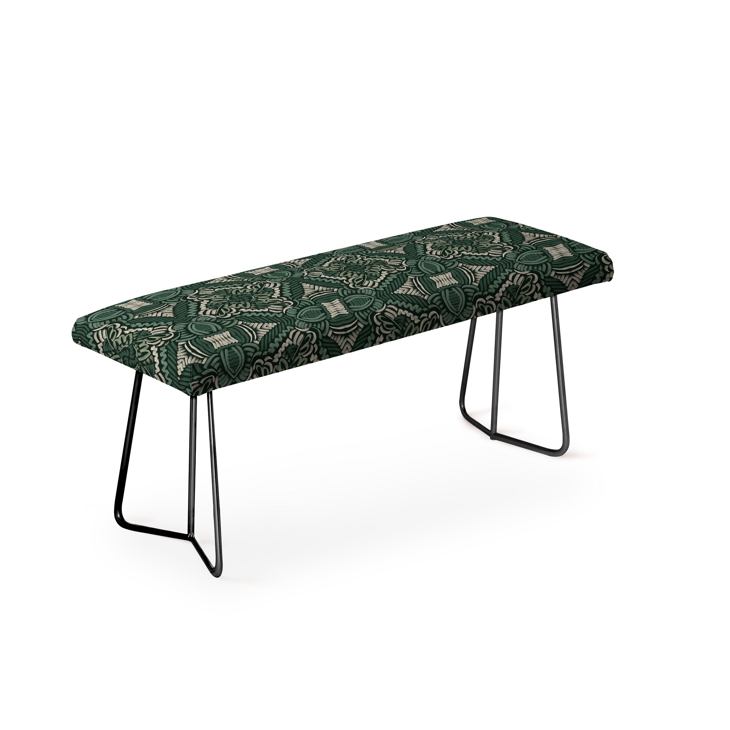 Marta Barragan Camarasa Intricate Forest Mosaic Bench