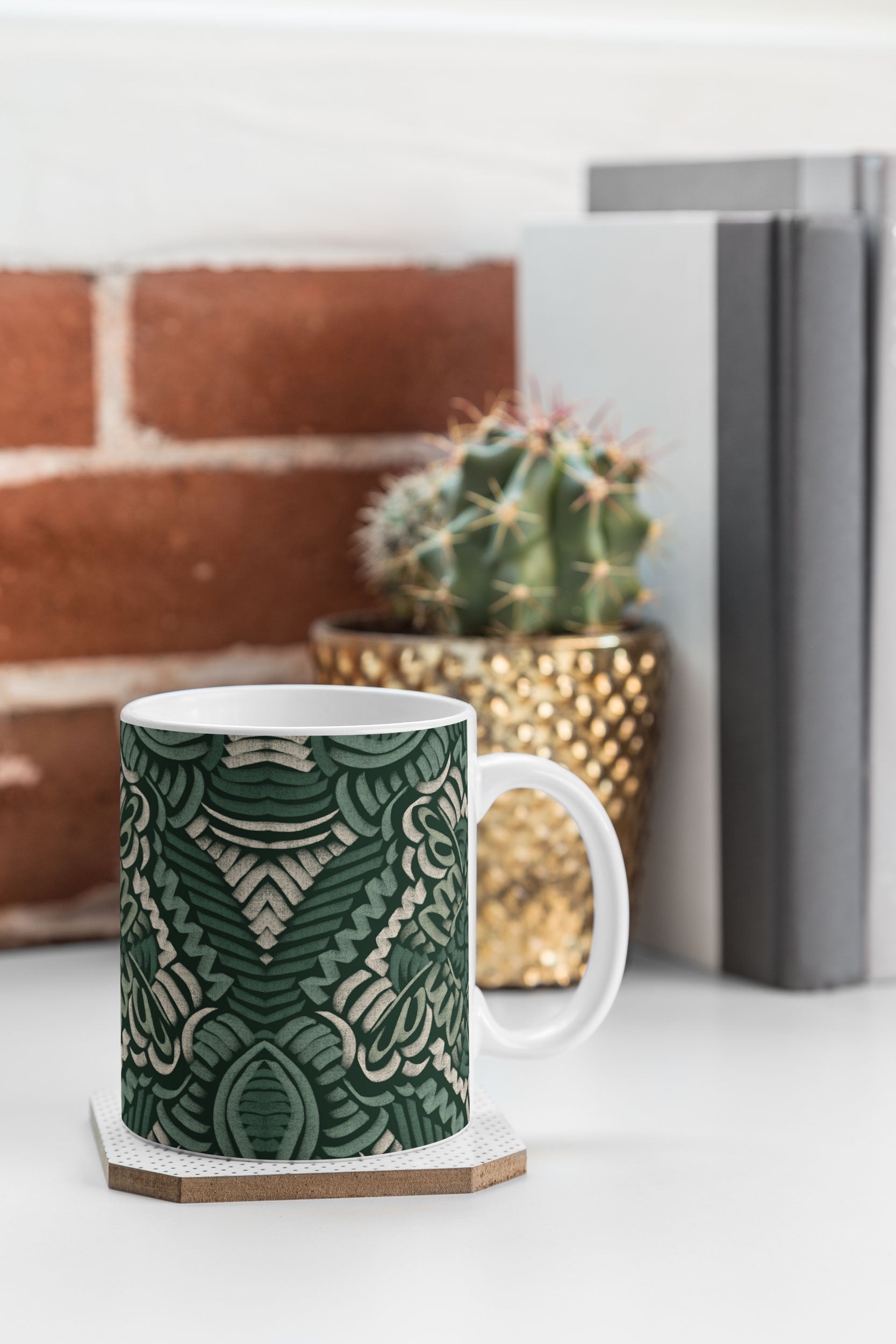 Marta Barragan Camarasa Intricate Forest Mosaic Coffee Mug
