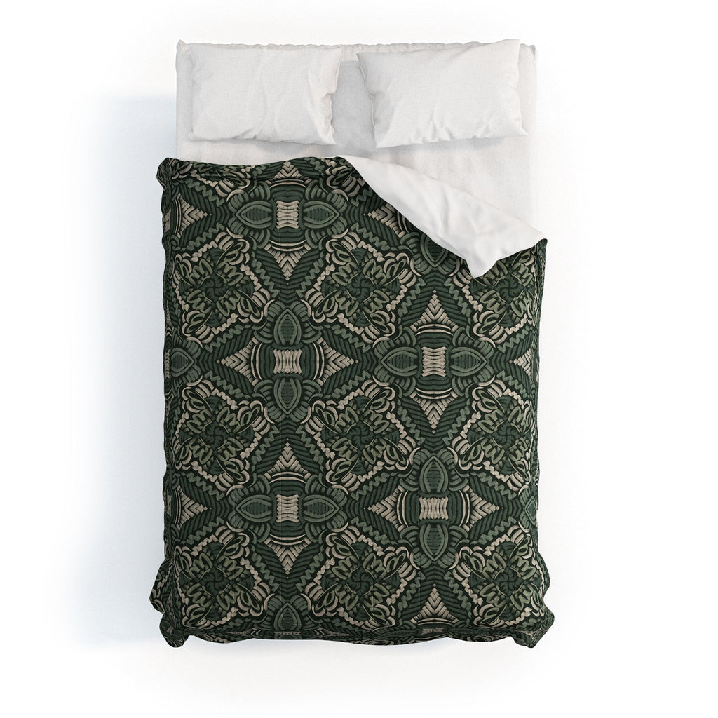 Marta Barragan Camarasa Intricate Forest Mosaic Comforter