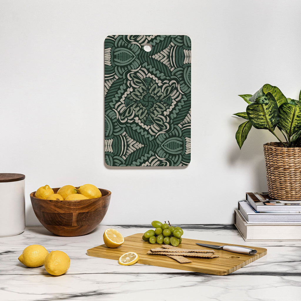 Marta Barragan Camarasa Intricate Forest Mosaic Cutting Board Rectangle