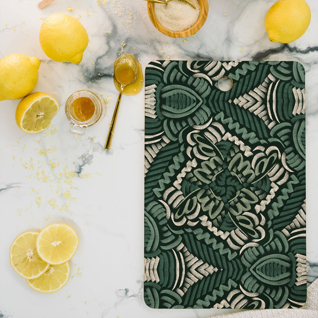 Marta Barragan Camarasa Intricate Forest Mosaic Cutting Board Rectangle