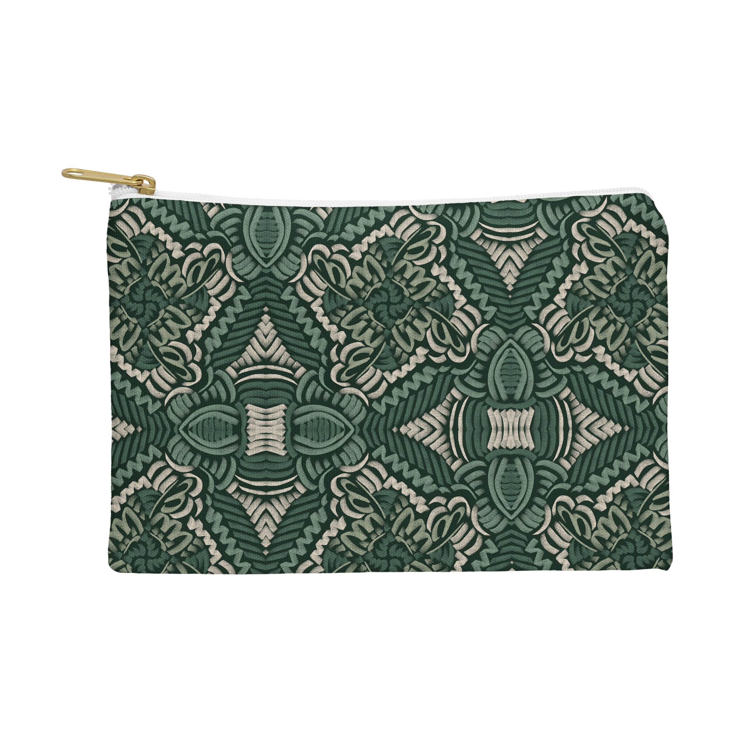 Marta Barragan Camarasa Intricate Forest Mosaic Pouch