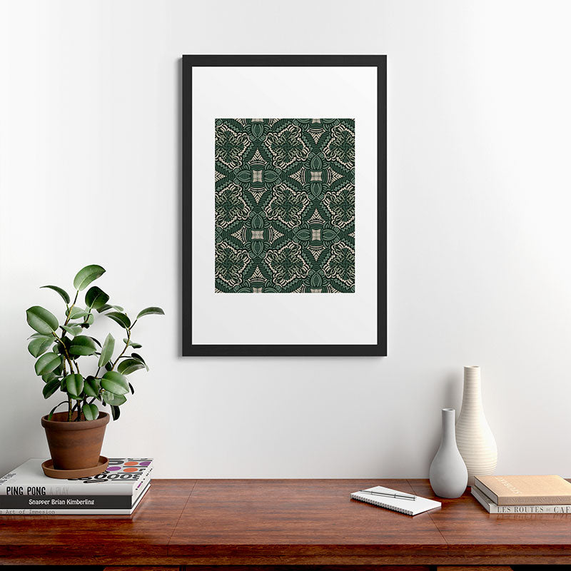 Marta Barragan Camarasa Intricate Forest Mosaic Framed Art Print