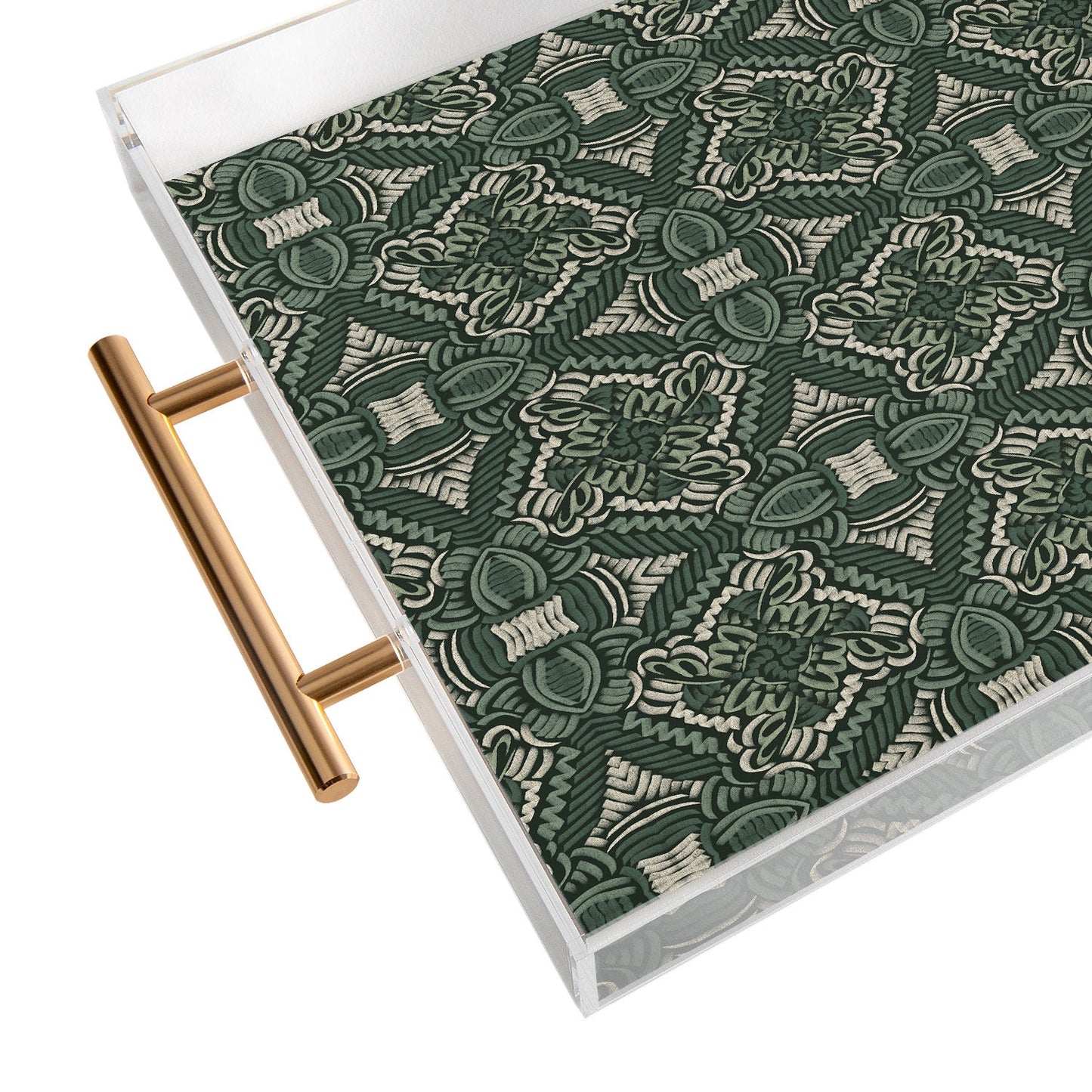 Marta Barragan Camarasa Intricate Forest Mosaic Acrylic Tray