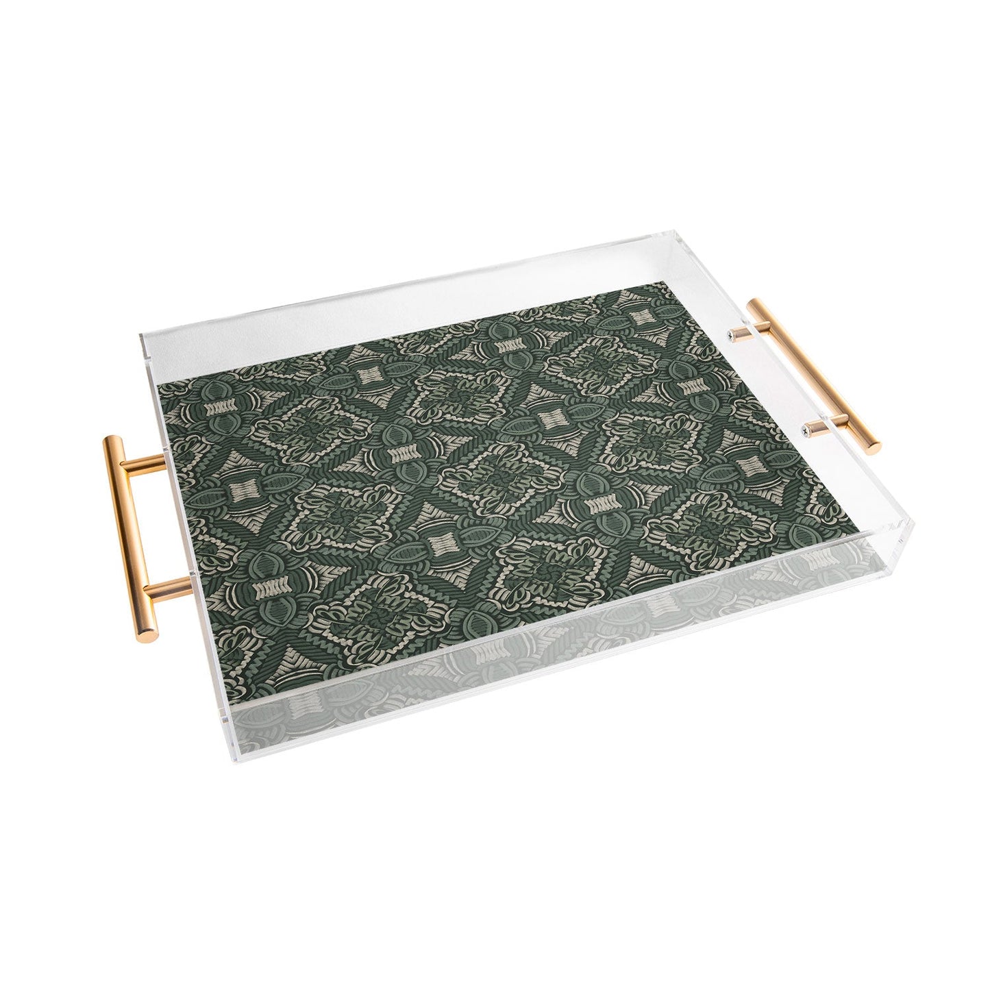 Marta Barragan Camarasa Intricate Forest Mosaic Acrylic Tray