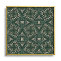Marta Barragan Camarasa Intricate Forest Mosaic Square Metal Framed Art Print