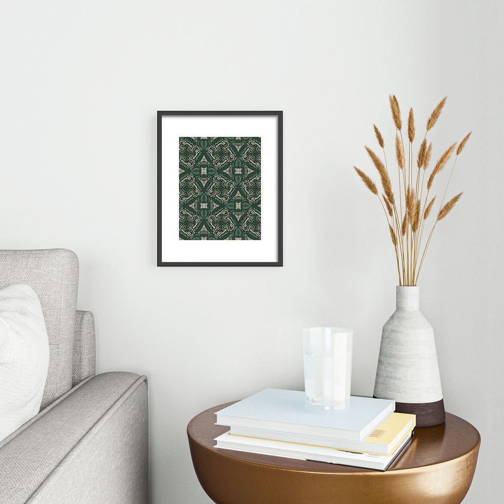Marta Barragan Camarasa Intricate Forest Mosaic Metal Framed Art Print