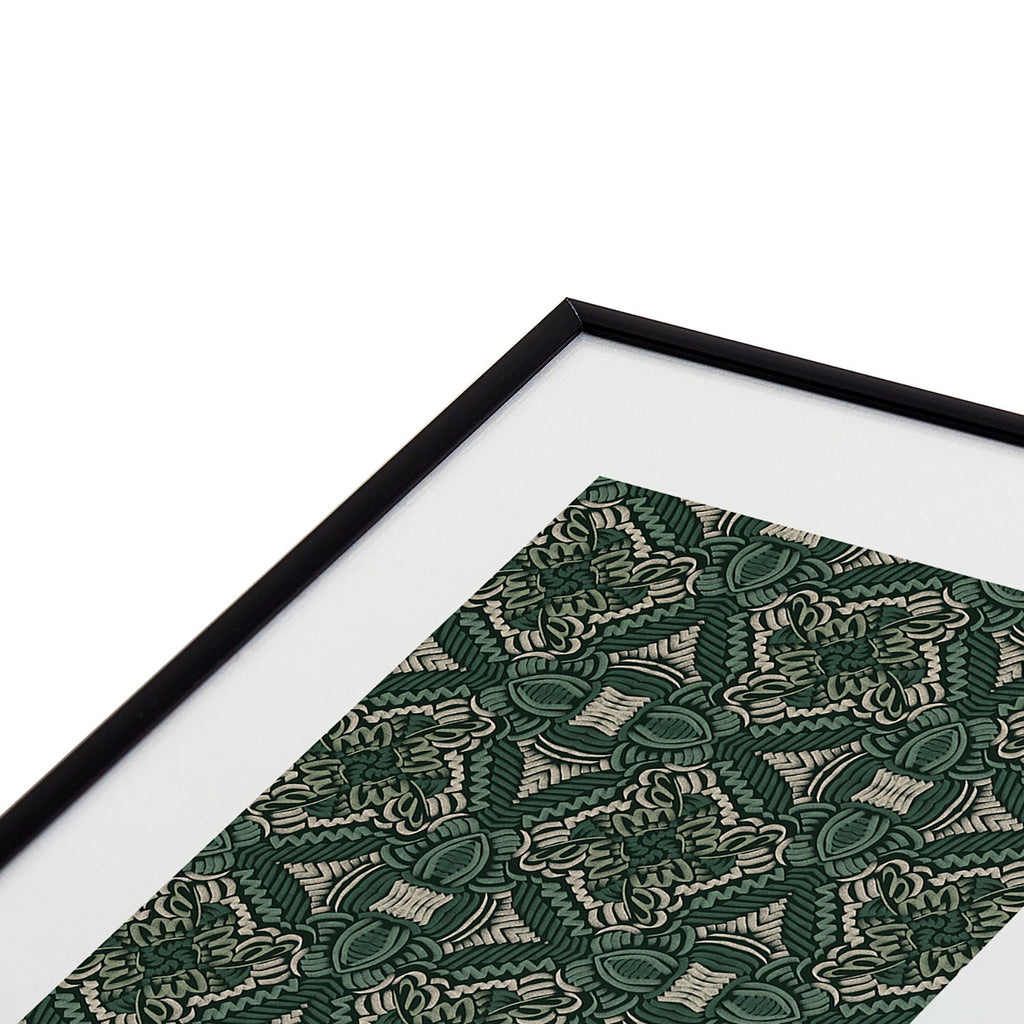 Marta Barragan Camarasa Intricate Forest Mosaic Metal Framed Art Print