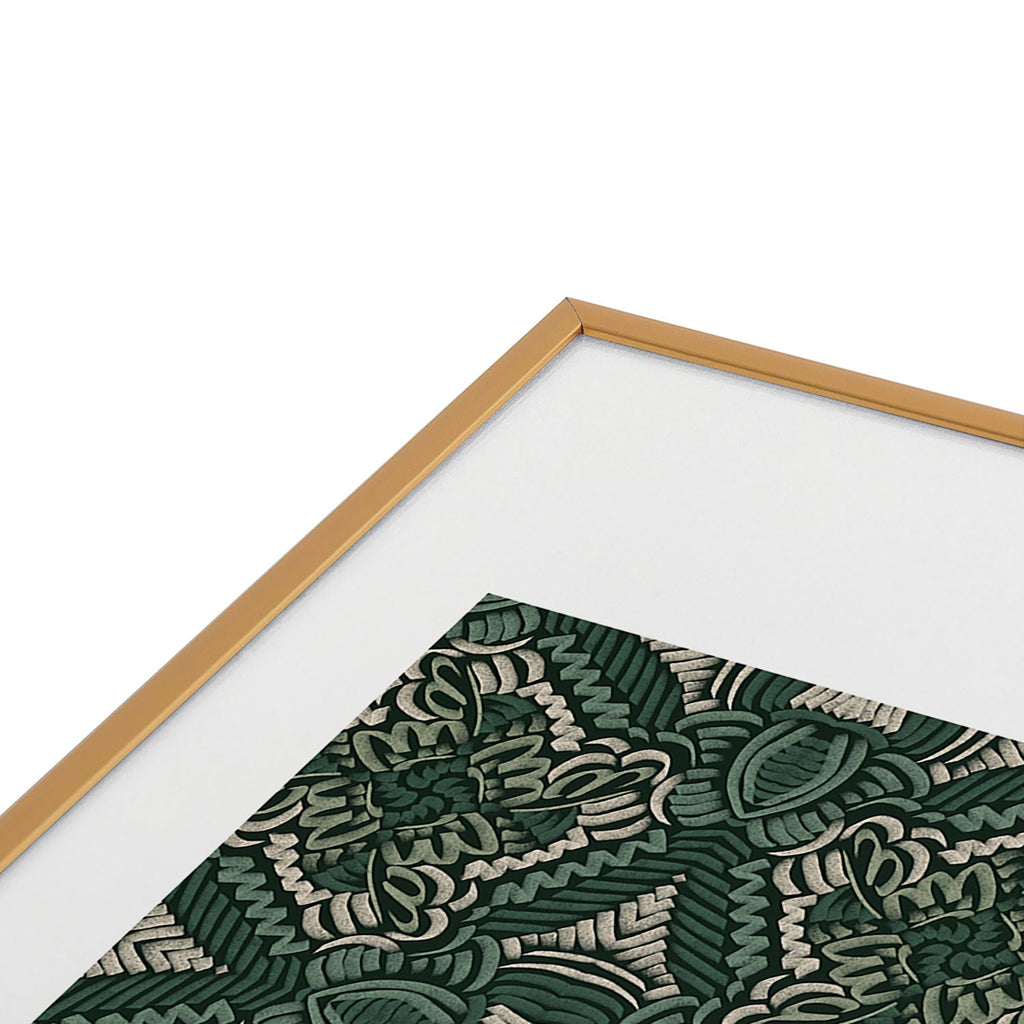 Marta Barragan Camarasa Intricate Forest Mosaic Metal Framed Art Print