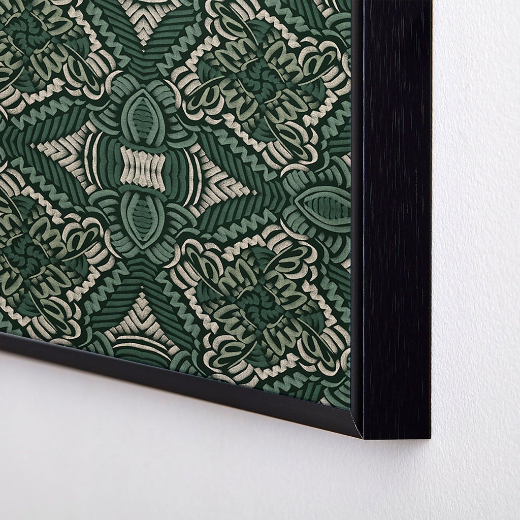 Marta Barragan Camarasa Intricate Forest Mosaic Square Metal Framed Art Print