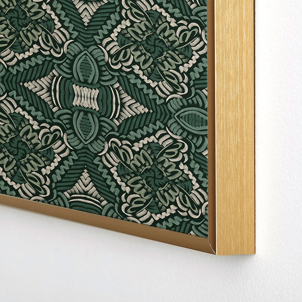 Marta Barragan Camarasa Intricate Forest Mosaic Square Metal Framed Art Print