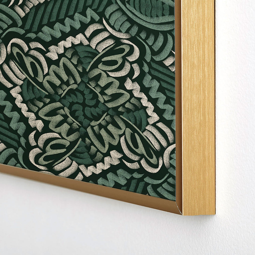 Marta Barragan Camarasa Intricate Forest Mosaic Square Metal Framed Art Print