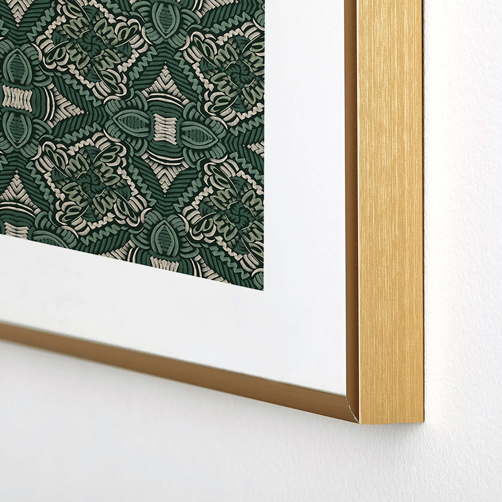 Marta Barragan Camarasa Intricate Forest Mosaic Metal Framed Art Print