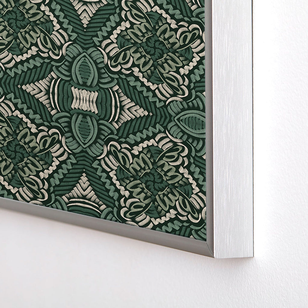 Marta Barragan Camarasa Intricate Forest Mosaic Square Metal Framed Art Print
