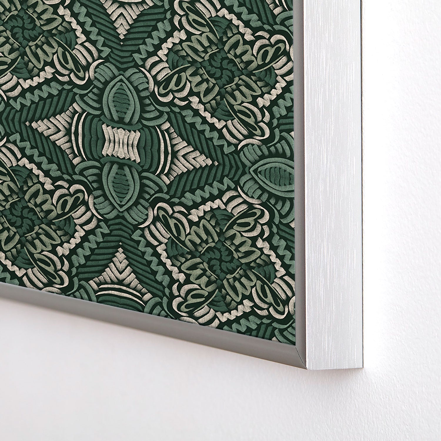 Marta Barragan Camarasa Intricate Forest Mosaic Square Metal Framed Art Print