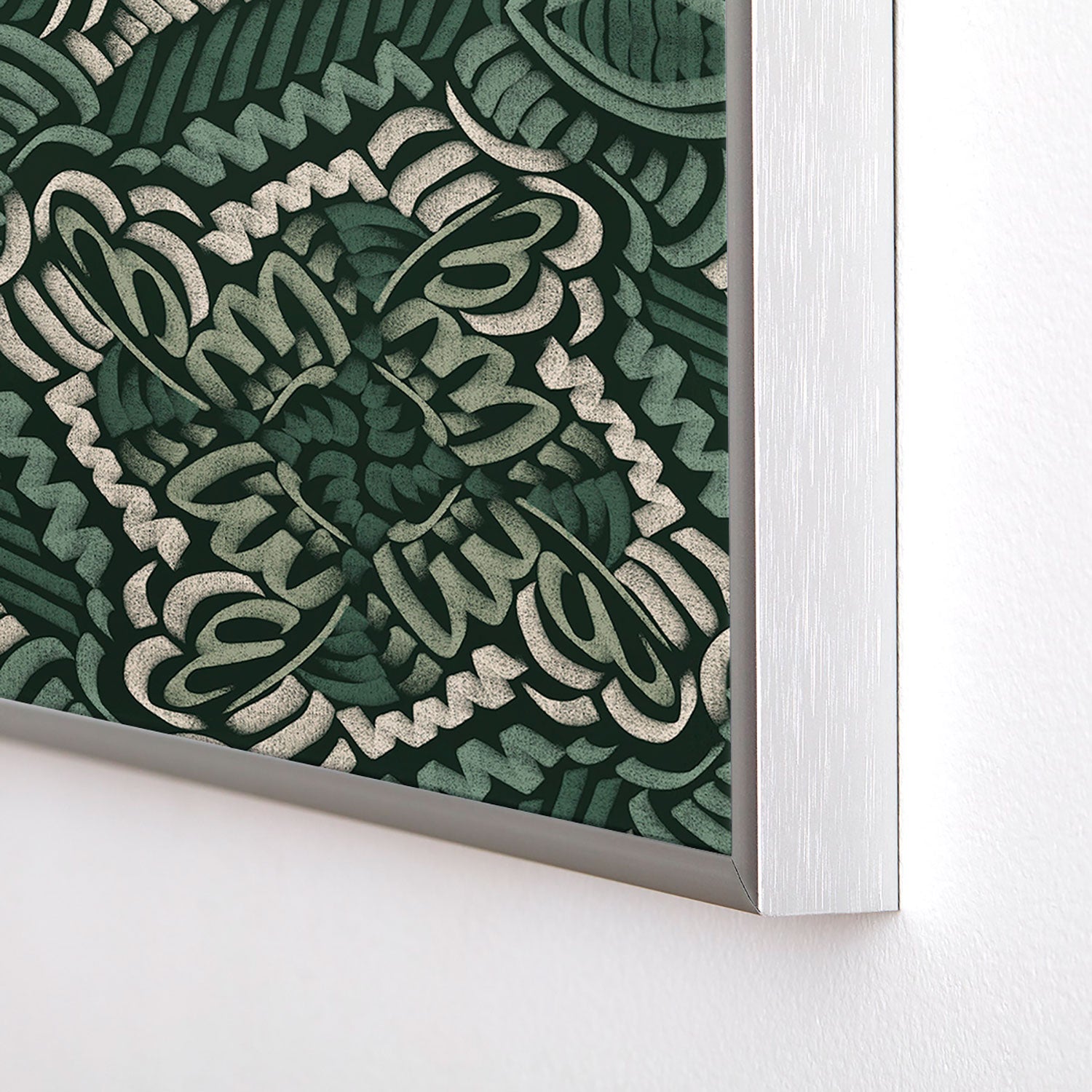 Marta Barragan Camarasa Intricate Forest Mosaic Square Metal Framed Art Print