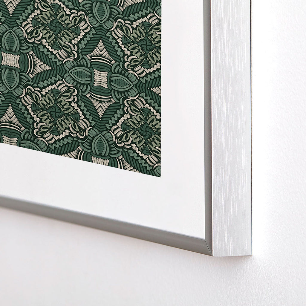 Marta Barragan Camarasa Intricate Forest Mosaic Metal Framed Art Print