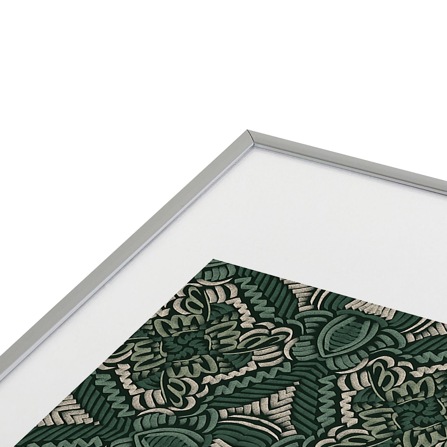 Marta Barragan Camarasa Intricate Forest Mosaic Metal Framed Art Print