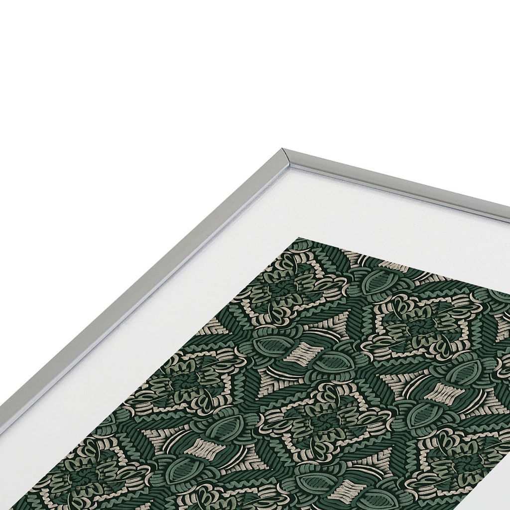 Marta Barragan Camarasa Intricate Forest Mosaic Metal Framed Art Print