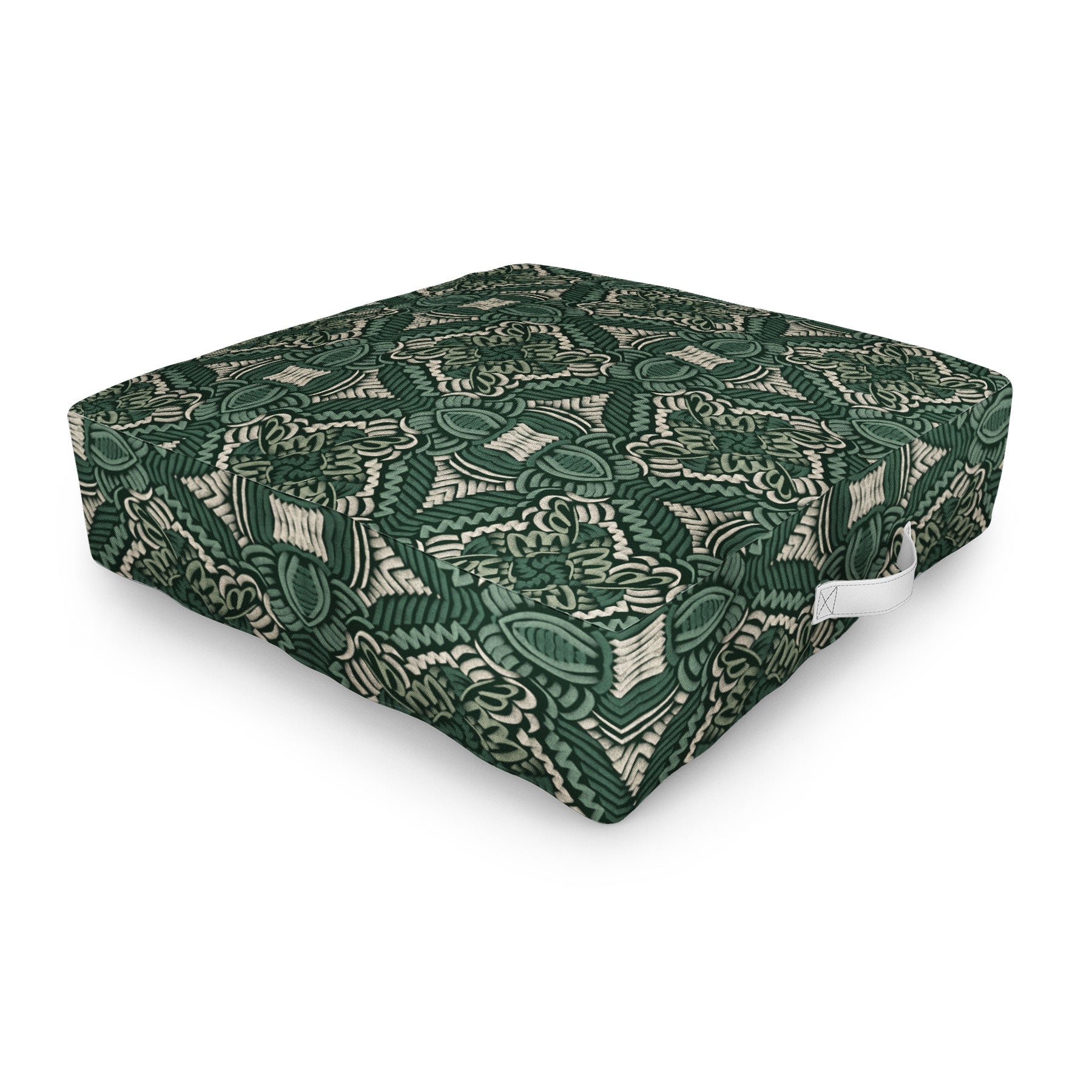 Marta Barragan Camarasa Intricate Forest Mosaic Outdoor Floor Cushion
