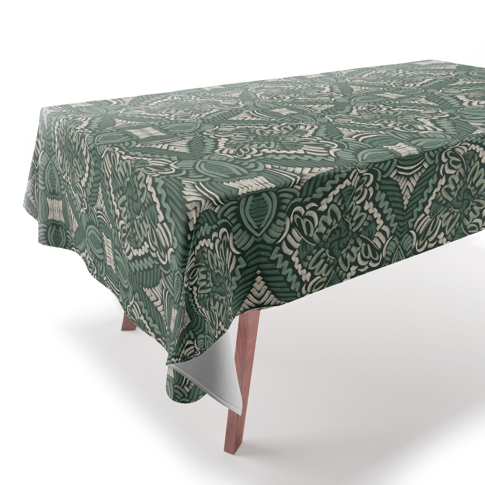 Marta Barragan Camarasa Intricate Forest Mosaic Tablecloth