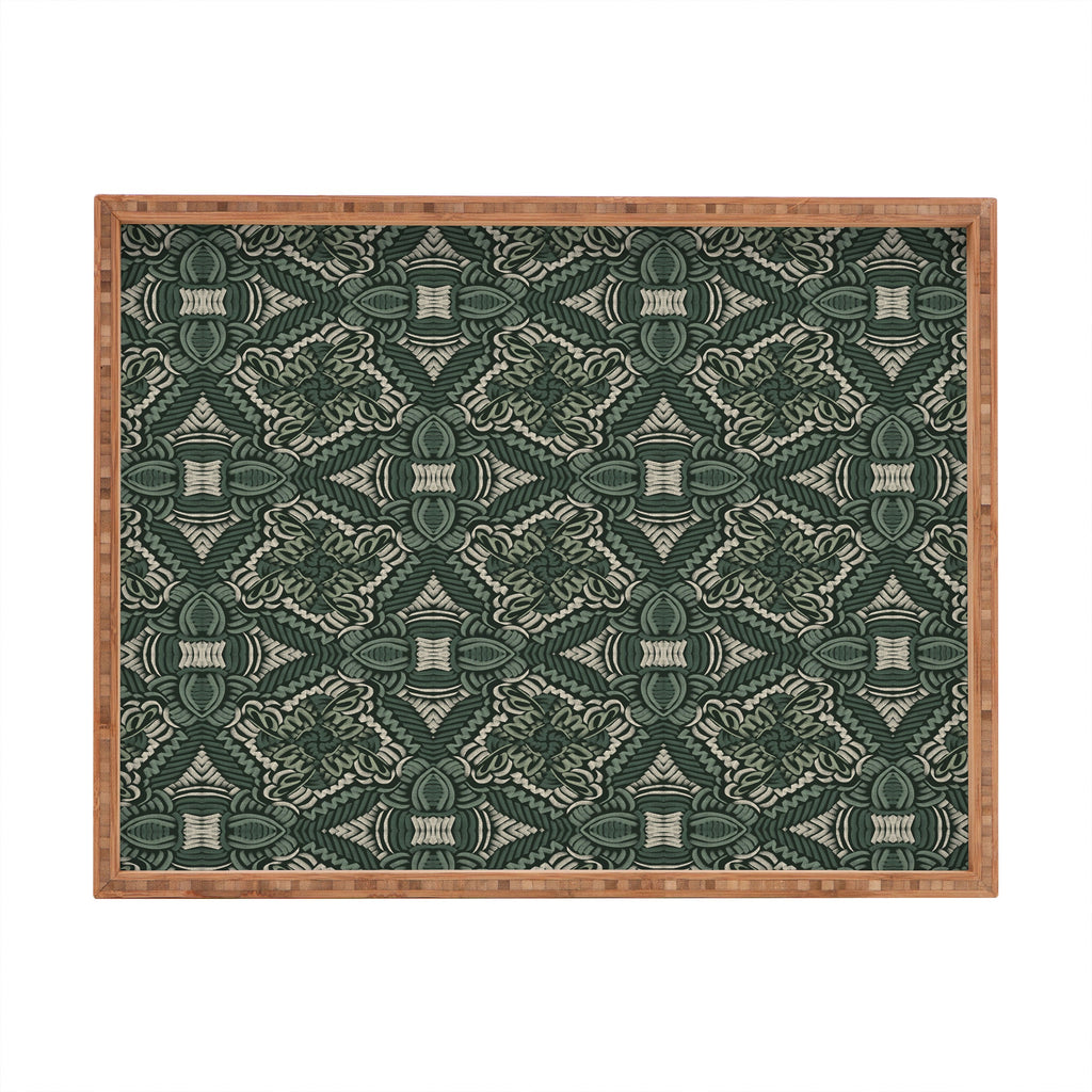 Marta Barragan Camarasa Intricate Forest Mosaic Rectangular Tray