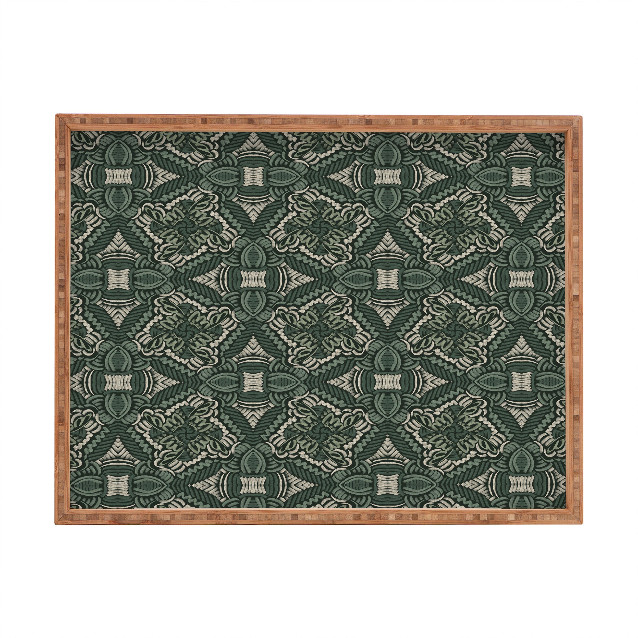 Marta Barragan Camarasa Intricate Forest Mosaic Rectangular Tray