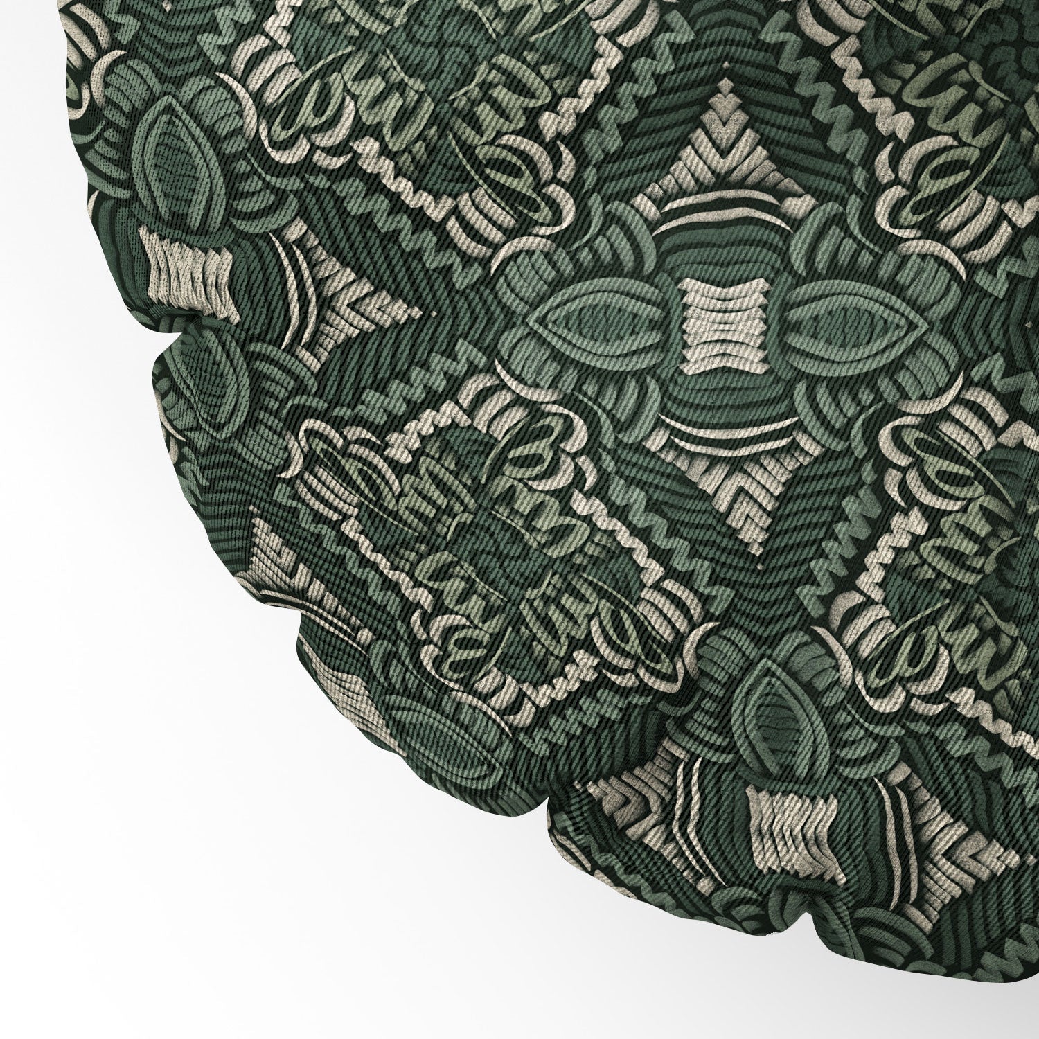 Marta Barragan Camarasa Intricate Forest Mosaic Floor Pillow Round