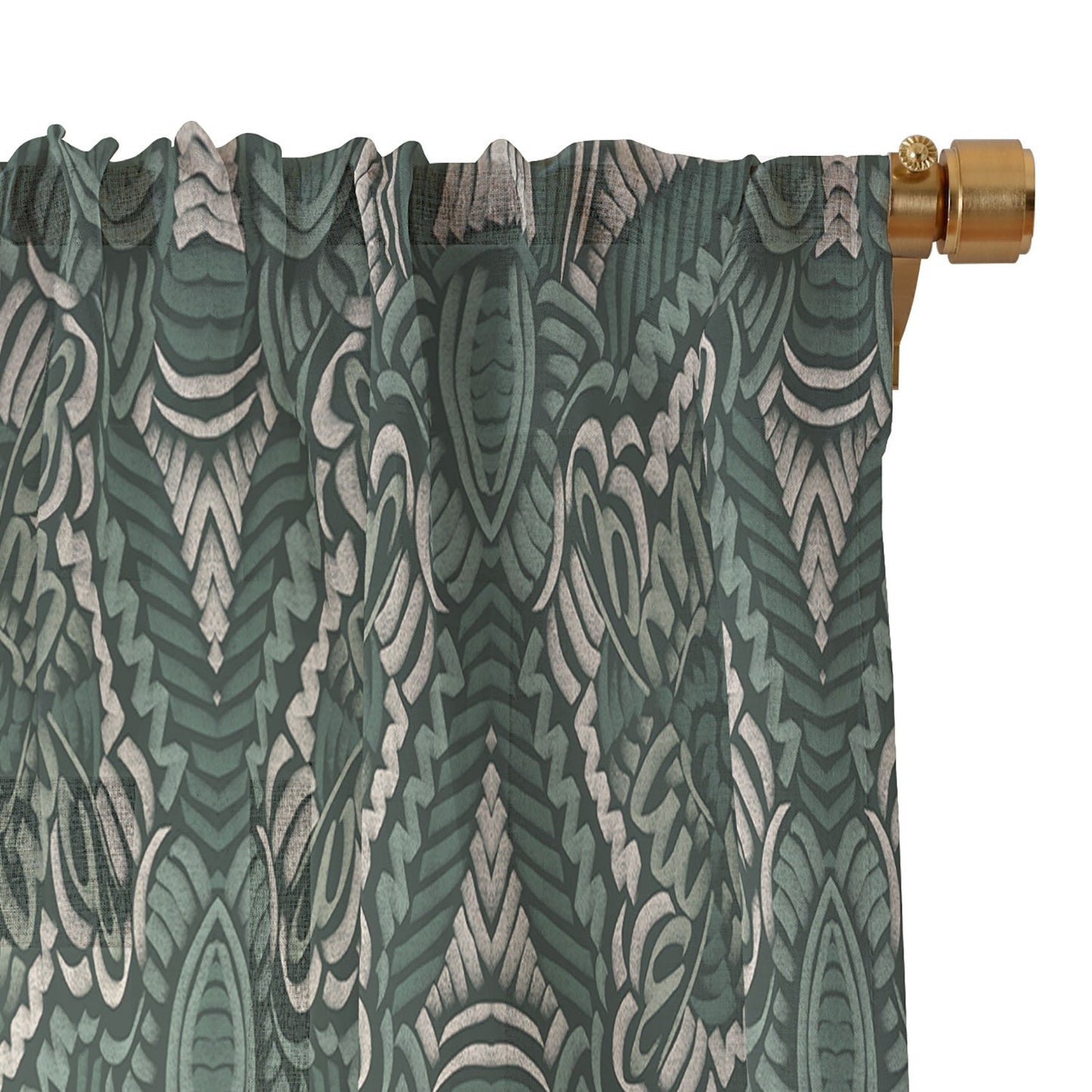 Marta Barragan Camarasa Intricate Forest Mosaic Sheer Window Curtain