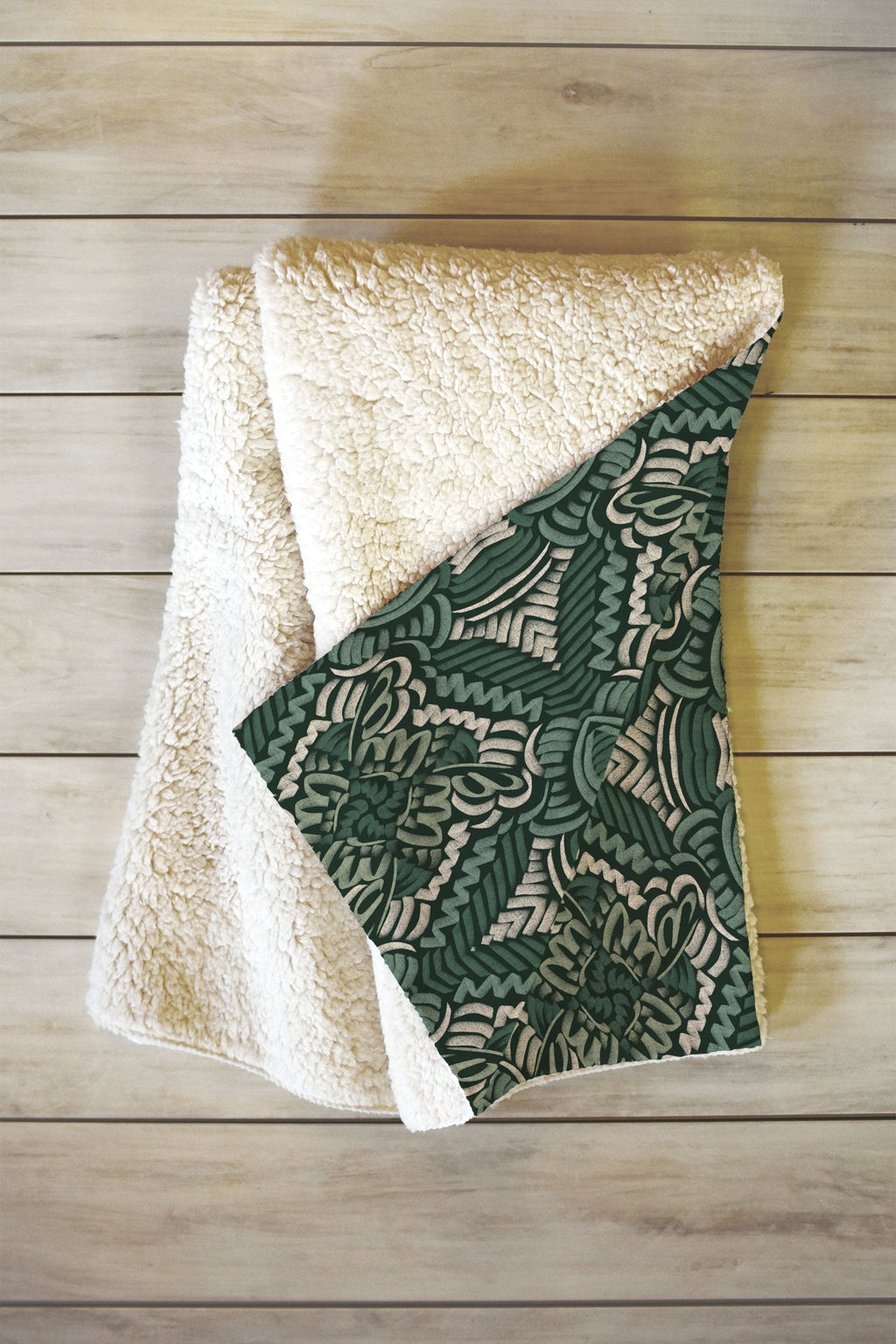 Marta Barragan Camarasa Intricate Forest Mosaic Fleece Throw Blanket