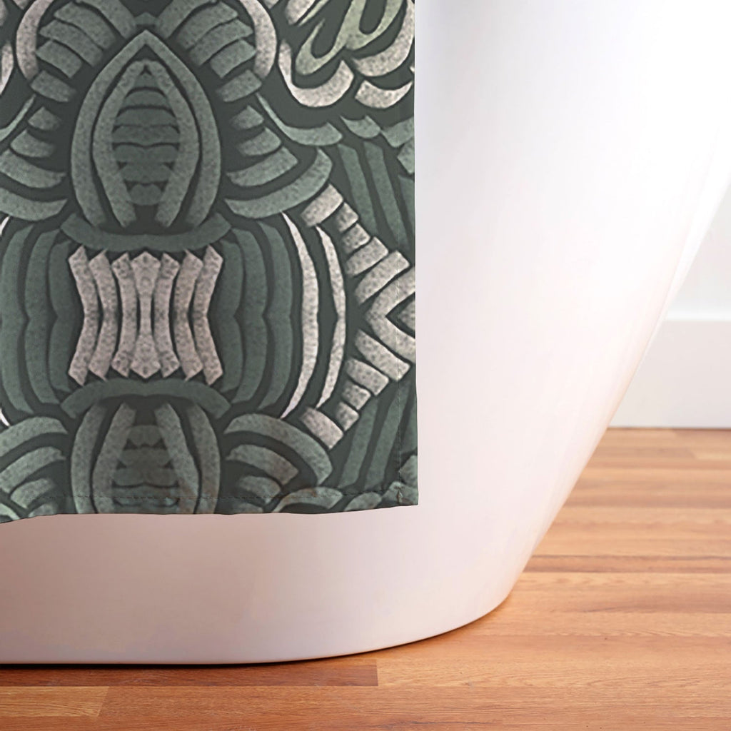 Marta Barragan Camarasa Intricate Forest Mosaic Shower Curtain