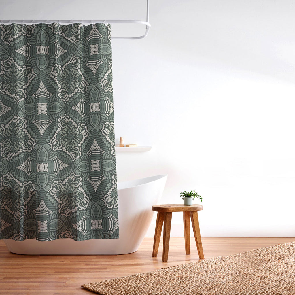 Marta Barragan Camarasa Intricate Forest Mosaic Shower Curtain
