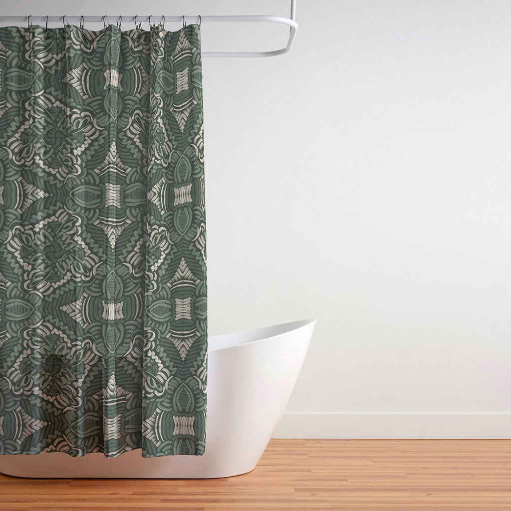 Marta Barragan Camarasa Intricate Forest Mosaic Shower Curtain