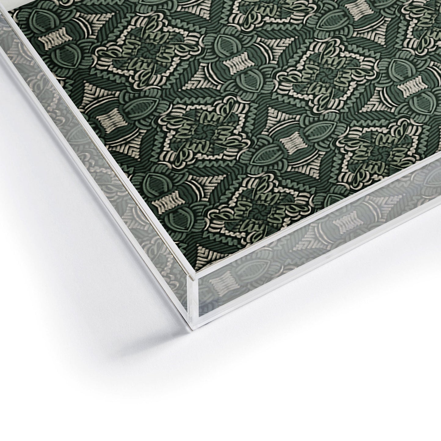 Marta Barragan Camarasa Intricate Forest Mosaic Acrylic Tray