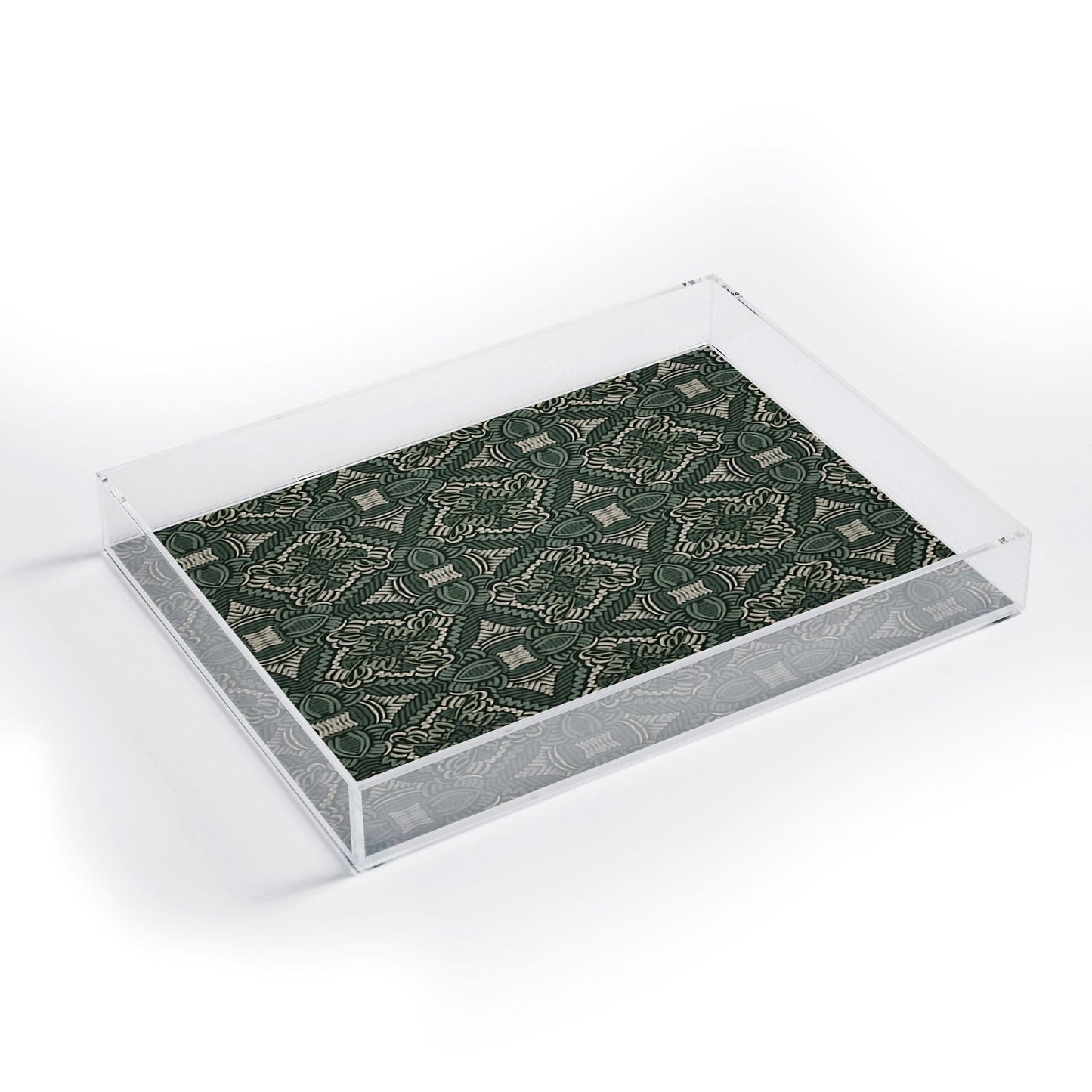 Marta Barragan Camarasa Intricate Forest Mosaic Acrylic Tray
