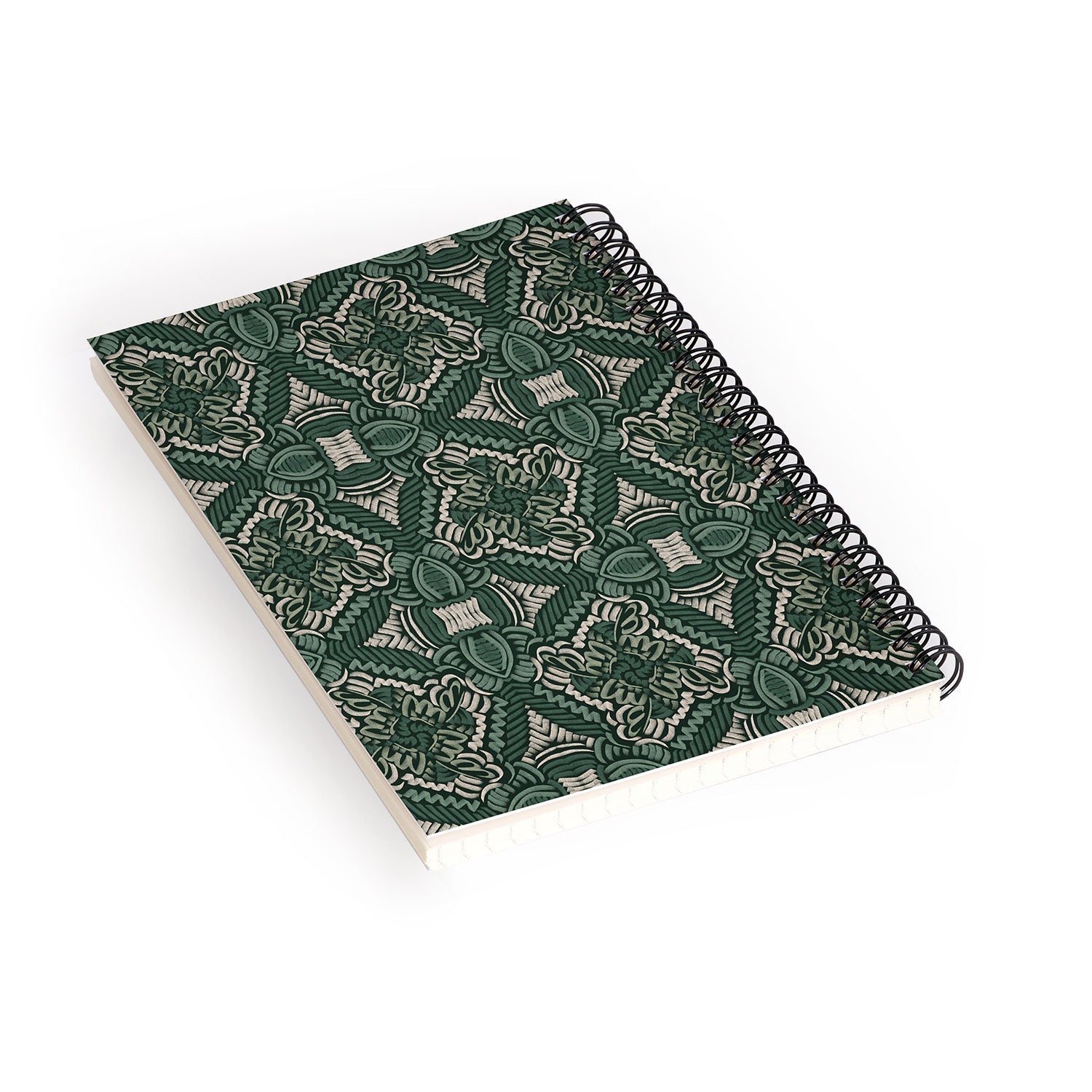 Marta Barragan Camarasa Intricate Forest Mosaic Spiral Notebook