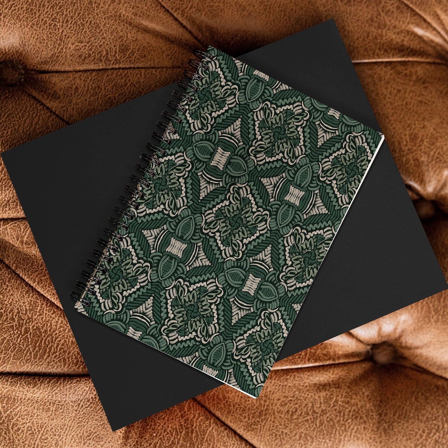 Marta Barragan Camarasa Intricate Forest Mosaic Spiral Notebook