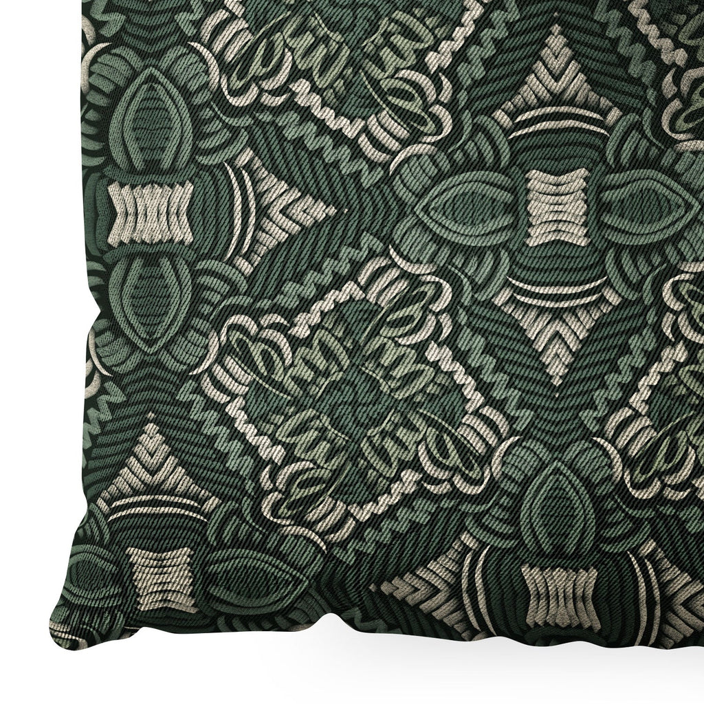 Marta Barragan Camarasa Intricate Forest Mosaic Floor Pillow Square
