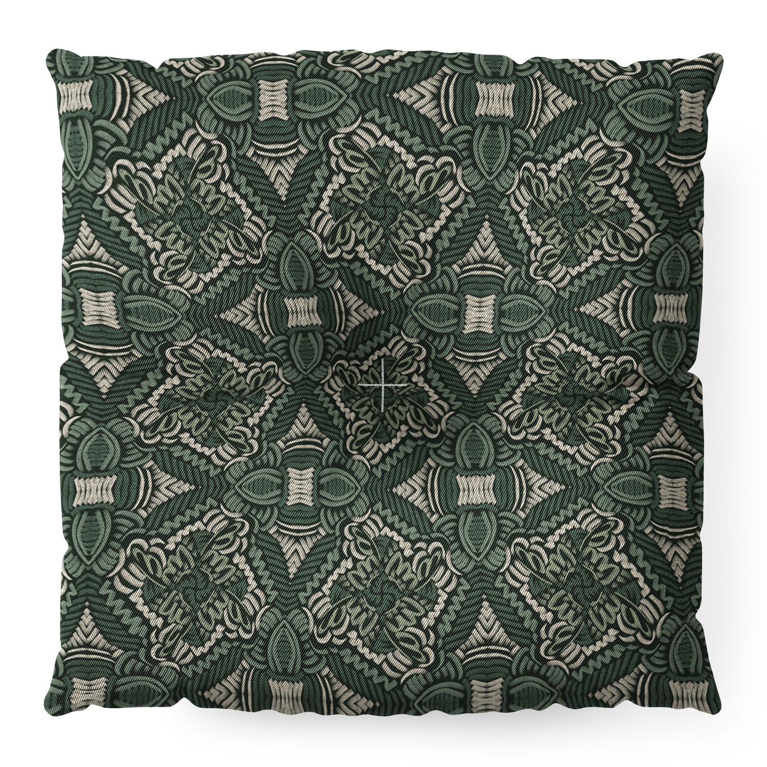 Marta Barragan Camarasa Intricate Forest Mosaic Floor Pillow Square