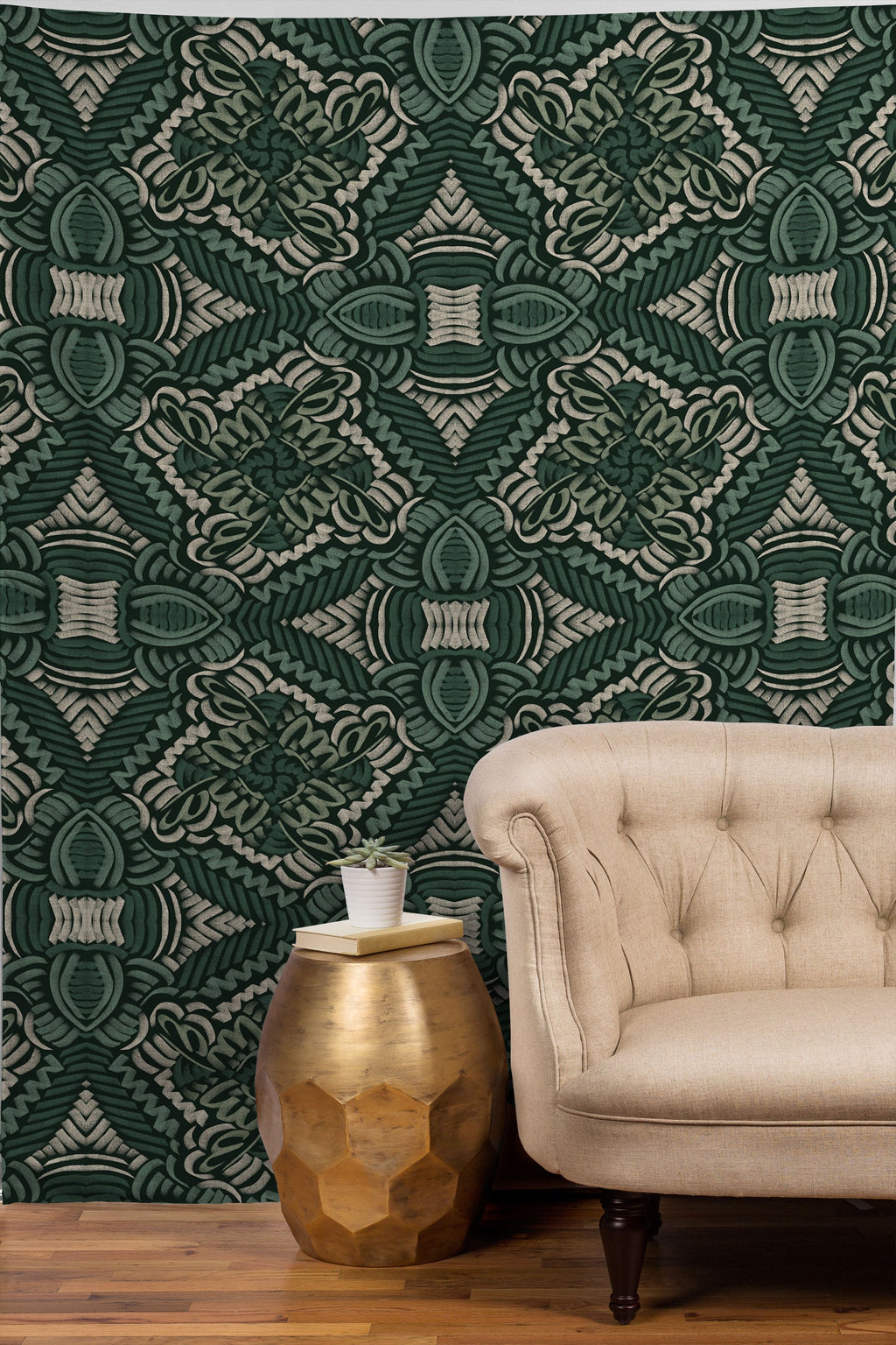 Marta Barragan Camarasa Intricate Forest Mosaic Tapestry