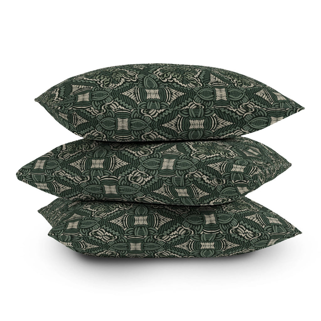 Marta Barragan Camarasa Intricate Forest Mosaic Throw Pillow