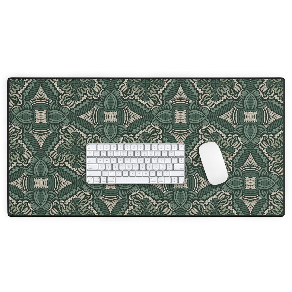 Marta Barragan Camarasa Intricate Forest Mosaic Desk Mat