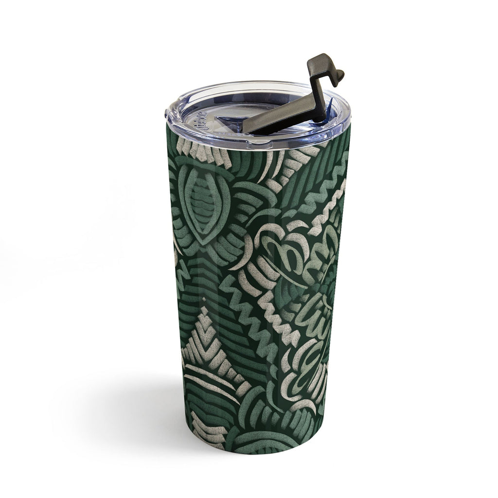 Marta Barragan Camarasa Intricate Forest Mosaic Travel Mug