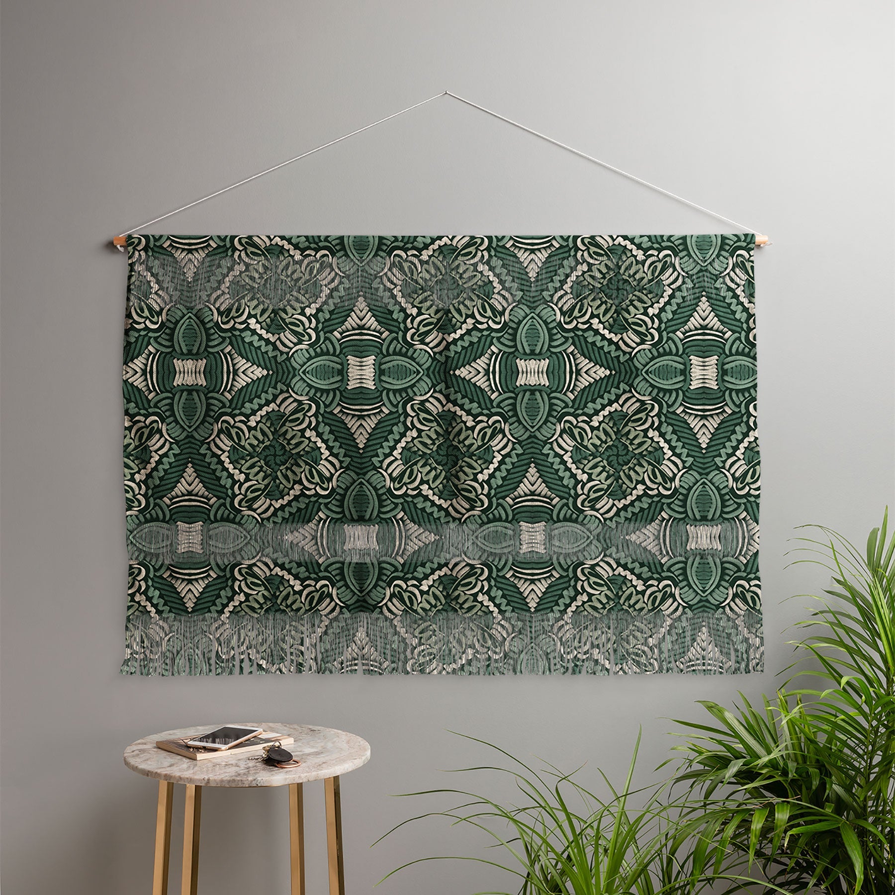 Marta Barragan Camarasa Intricate Forest Mosaic Wall Hanging Landscape