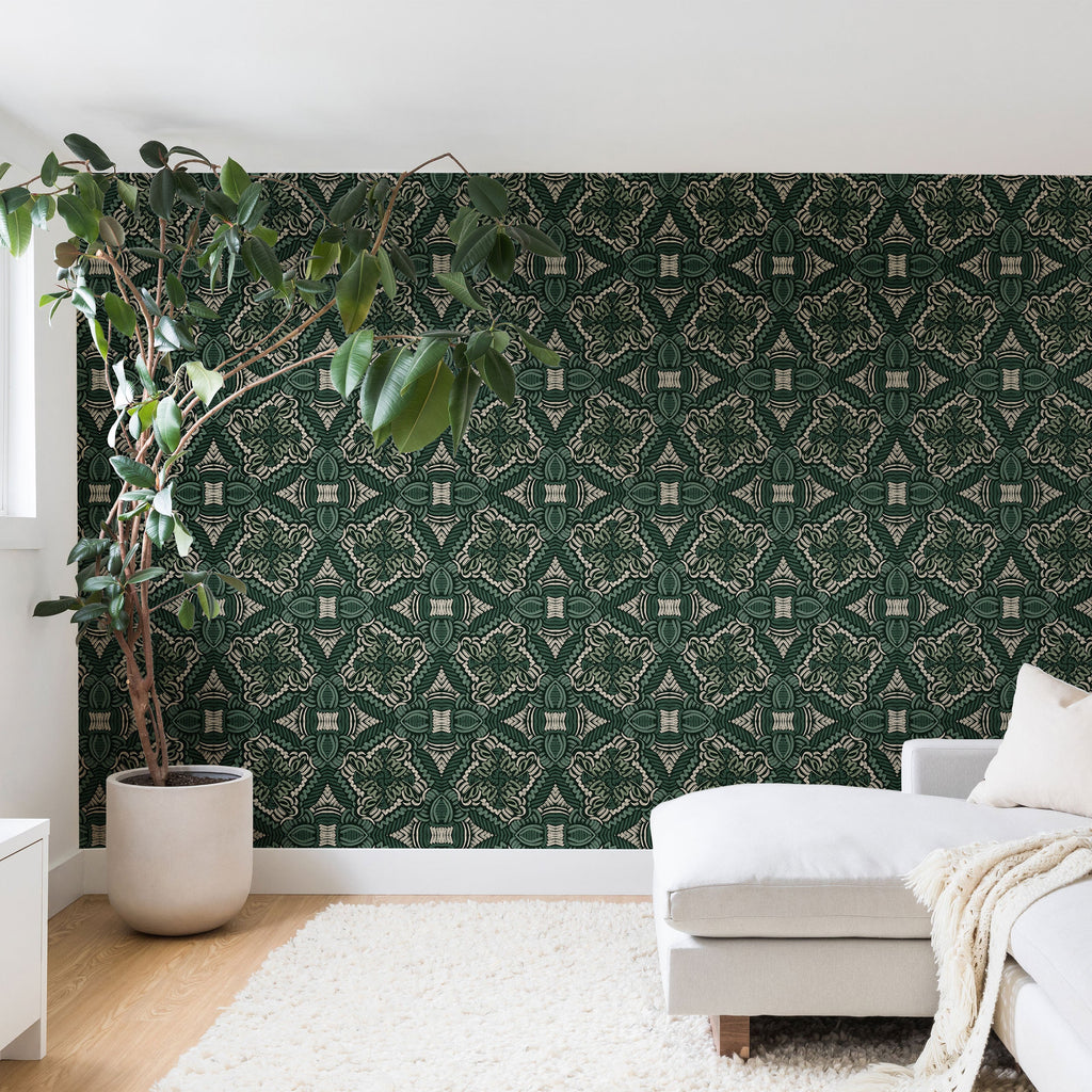 Marta Barragan Camarasa Intricate Forest Mosaic Wall Mural