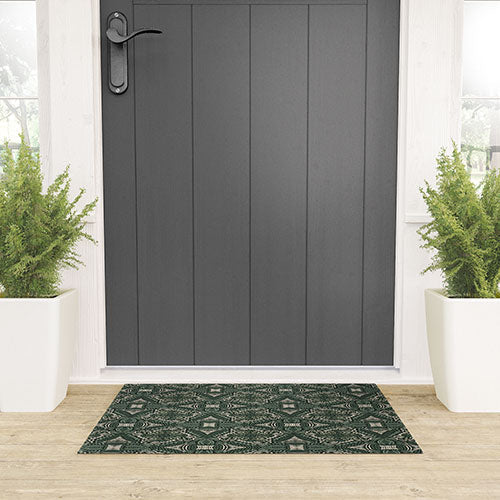 Marta Barragan Camarasa Intricate Forest Mosaic Welcome Mat