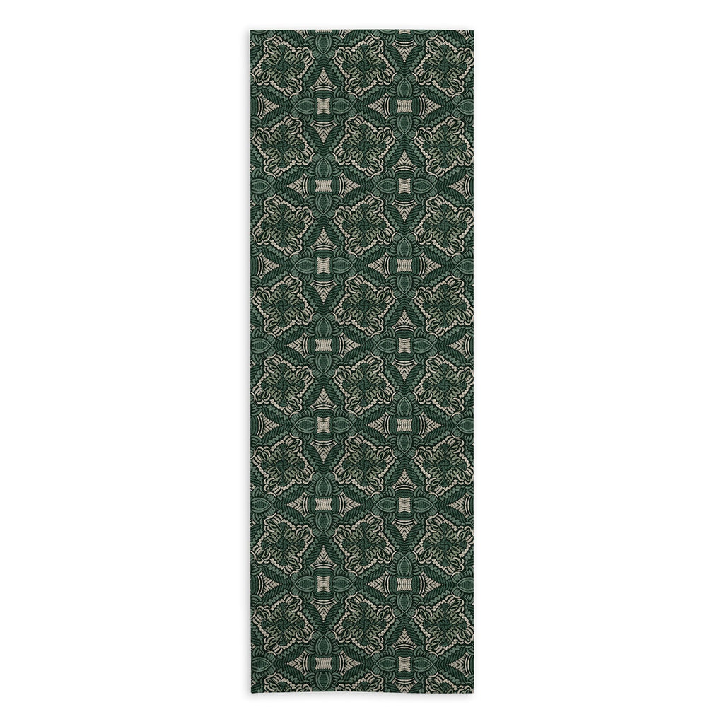Marta Barragan Camarasa Intricate Forest Mosaic Yoga Towel